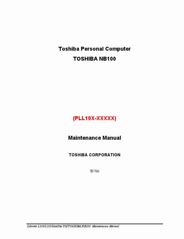 Toshiba Webcam TOSHIBA NB100-page_pdf